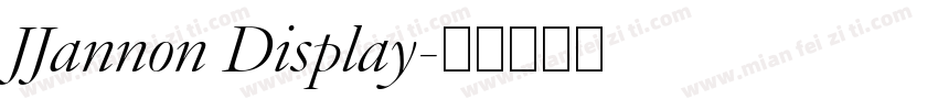JJannon Display字体转换